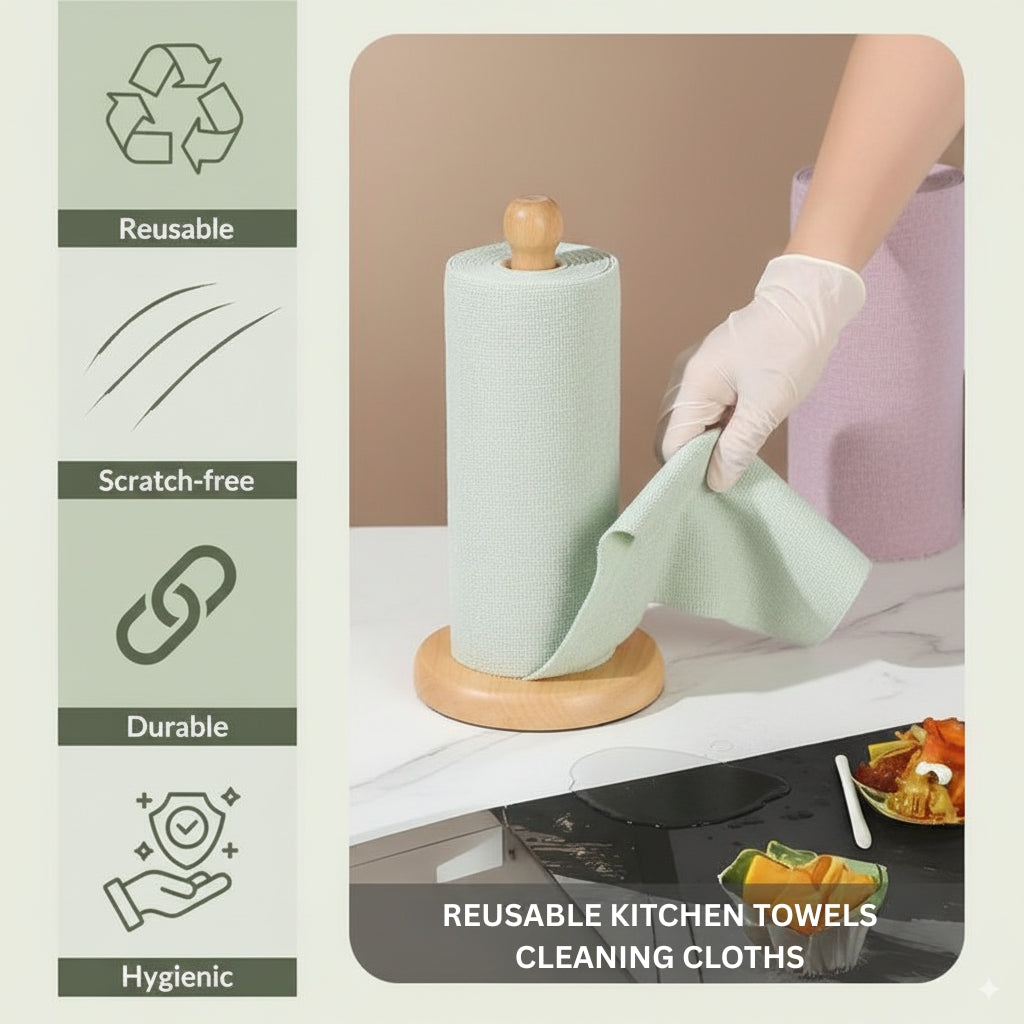 Disposable Kitchen Towels (75 Sheets) – Super Absorbent | 50% OFF