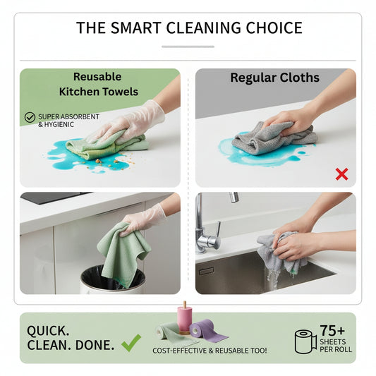 Disposable Kitchen Towels (75 Sheets) – Super Absorbent | 50% OFF